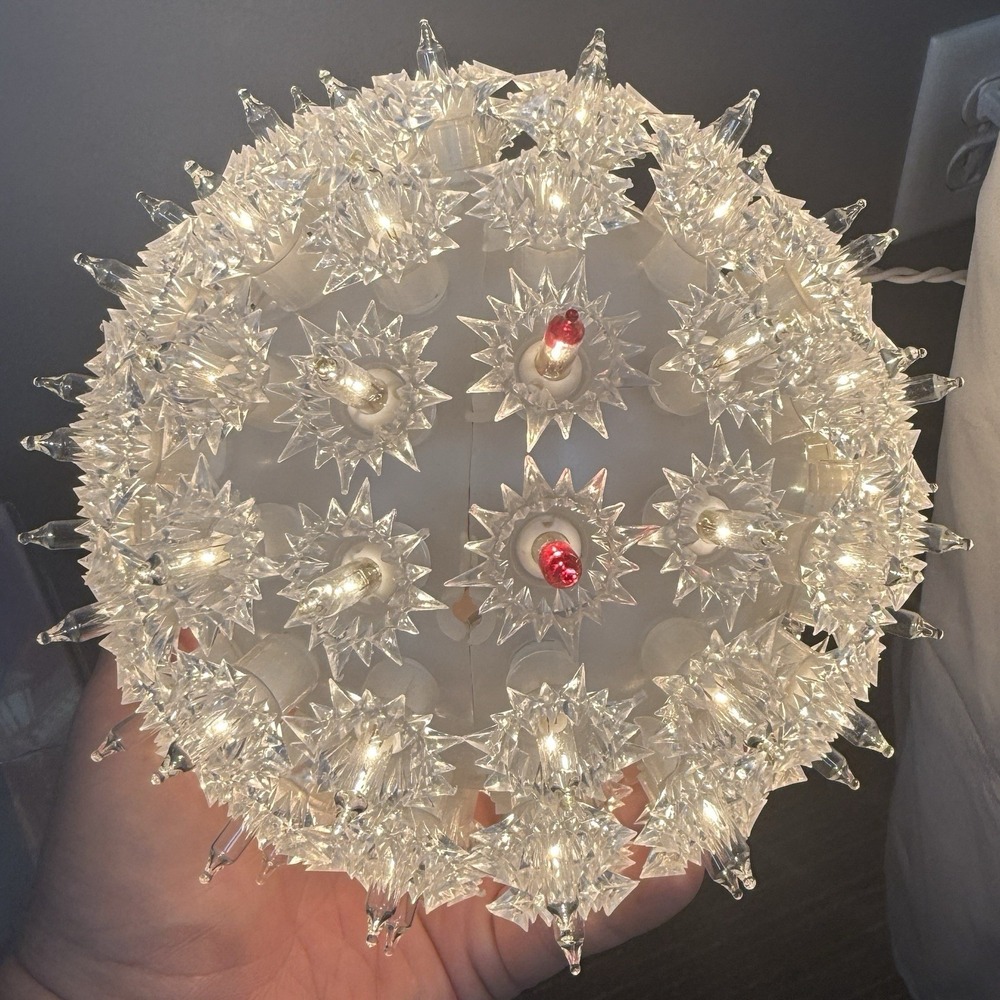 Vintage 2004 Globe‎ Light White 3 Way Flashing Enchanted Forest Christmas Works